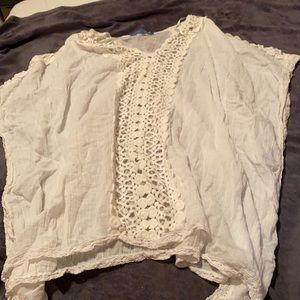 White swimsuit cover up